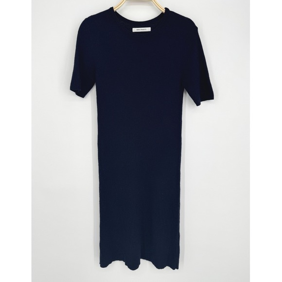 Norse Projects Gyda Merino Wool Knit Dress Size Small Navy Minimalist Workwear - Picture 3 of 11
